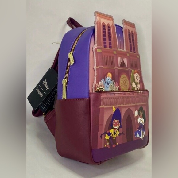 Disney Loungefly Mini Backpack The Hunchback of Notre Dame Cathedral - Picture 2 of 8
